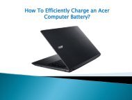 How To Efficiently Charge an Acer Computer Battery?