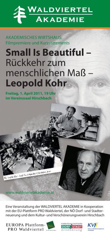 Leopold Kohr - Waldviertel Akademie