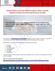 United States Car Carrier Market Analysis, Share, Growth, Industry Trends, Overview And Forecast To 2022