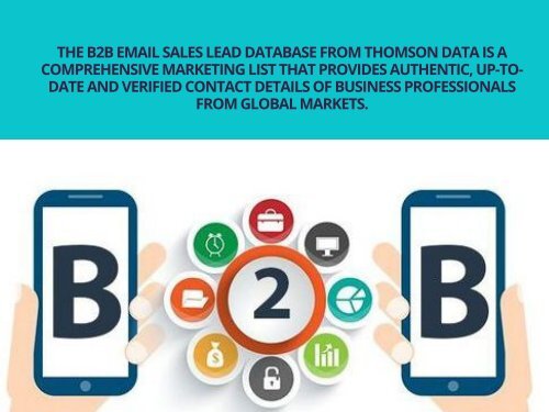B2B Mailing List - Business Sales Lead