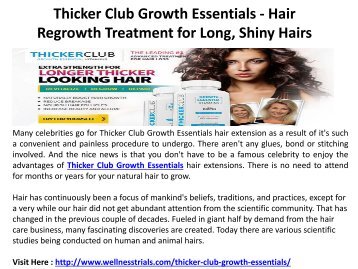  Thicker Club Growth Essentials – Reduces the Hair Loss & Hair Breakage issues