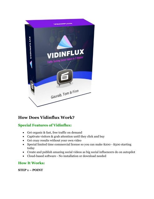 Vidinflux review - Vidinflux $27,300 bonus & discount