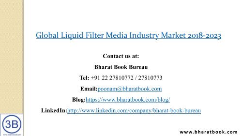 Global Liquid Filter Media Industry Market Analysis & Forecast 2018-2023