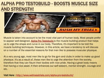  Alpha Pro Testobuild - To Get A Strong And Muscular Body