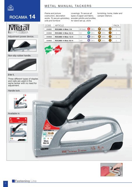 Maestri Fastening 1-132 INGLESE