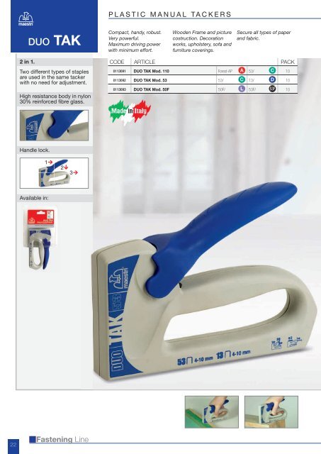 Maestri Fastening 1-132 INGLESE