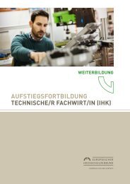 Aufstiegsfortbildung Technische/r Fachwirt/in (IHK)