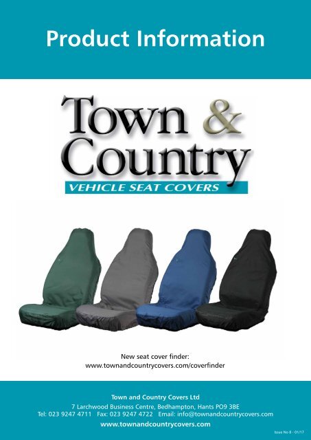 Town & Country Seat Cover Catalogue