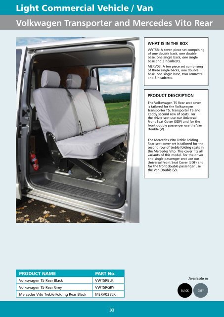 Town & Country Seat Cover Catalogue