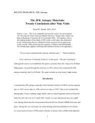 The JFK Autopsy Materials: Twenty Conclusions after Nine Visits
