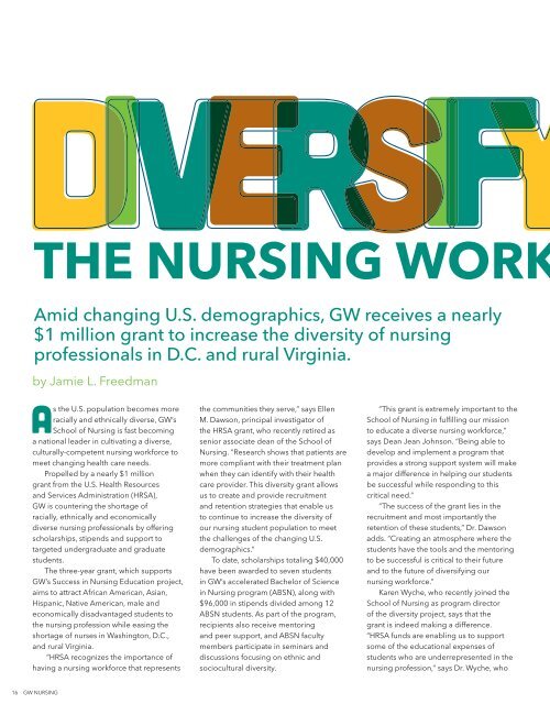 GW Nursing Magazine Spring 2013