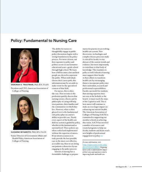 GW Nursing Magazine Spring 2016