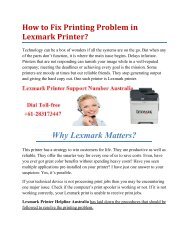 How to Fix Printing Problem in Lexmark Printer?