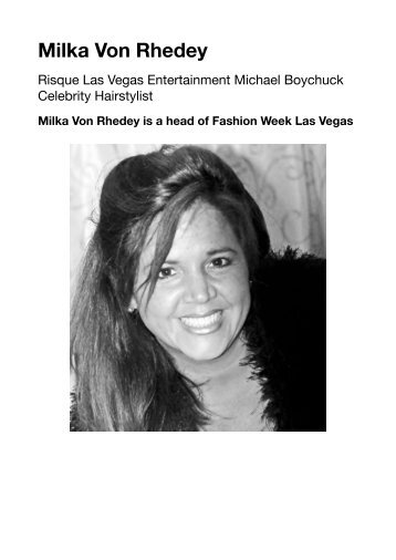 Milka Von Rhedey Fashion Week Las Vegas