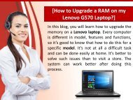 How to Upgrade a RAM on my Lenovo G570 Laptop?