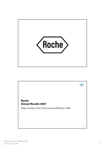 Roche Annual Results 2007