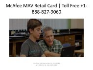 McAfee MAV Retail Card