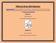 Different Dryer Belt Diagrams