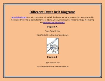 Different Dryer Belt Diagrams