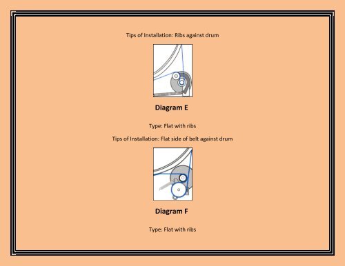 Different Dryer Belt Diagrams