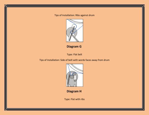 Different Dryer Belt Diagrams