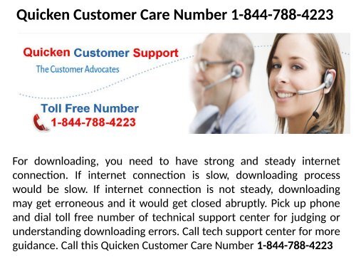 Quicken issues Phone Number 1-844-788-4223