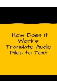 How Does It Works: Translate Audio Files to Text