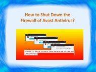 How to Shut Down the Firewall of Avast Antivirus?