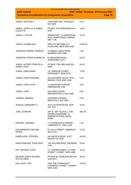 Contents - Australian Securities and Investments Commission