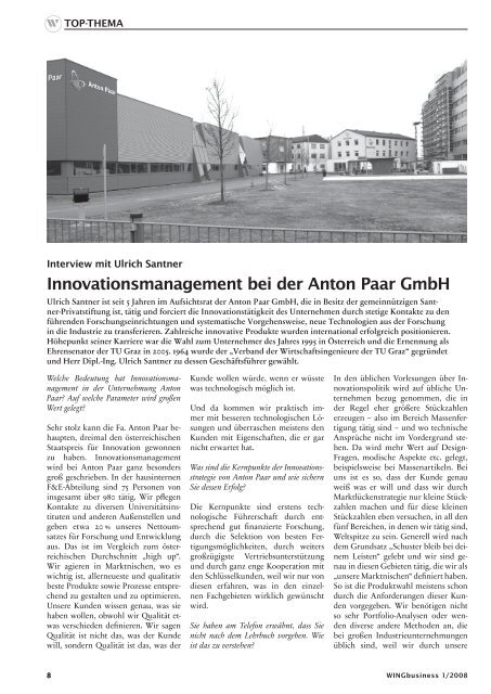 innovation - Österreichischer Verband der Wirtschaftsingenieure