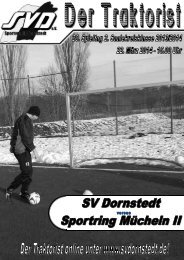 "Der Traktorist" - 20. Spieltag 2. Saalekreisklasse 2013/2014 - SV Dornstedt vs. Sportring Mücheln II