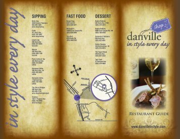 REStAURANt GUidE SIPPING - Shop Danville First