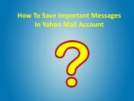 How To Save Important Messages in Yahoo Mail Account?