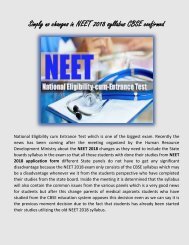 NEET 2018 Syllabus No Changes Confirmed by CBSE