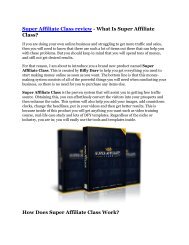 Super Affiliate Class reviews and Bonuses - Super Affiliate Class