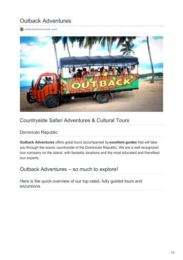 Outback Adventures Tours and Excursions, Puerto Plata