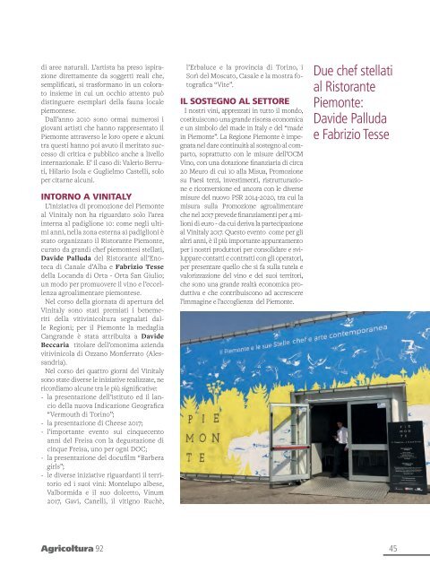 Rivista "Agricoltura" Regione Piemonte - n° 92, giugno 2017