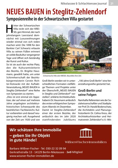 Nikolassee & Schlachtensee Journal Nr. 1/2018