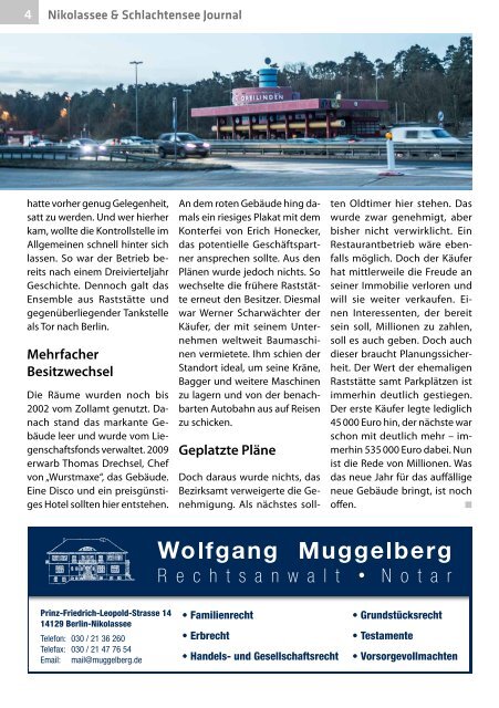 Nikolassee & Schlachtensee Journal Nr. 1/2018