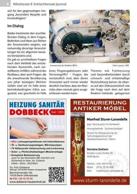 Nikolassee & Schlachtensee Journal Nr. 1/2018