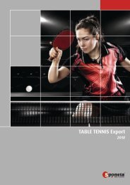 Sponeta - Table Tennis Catalog Export 2018 (english)