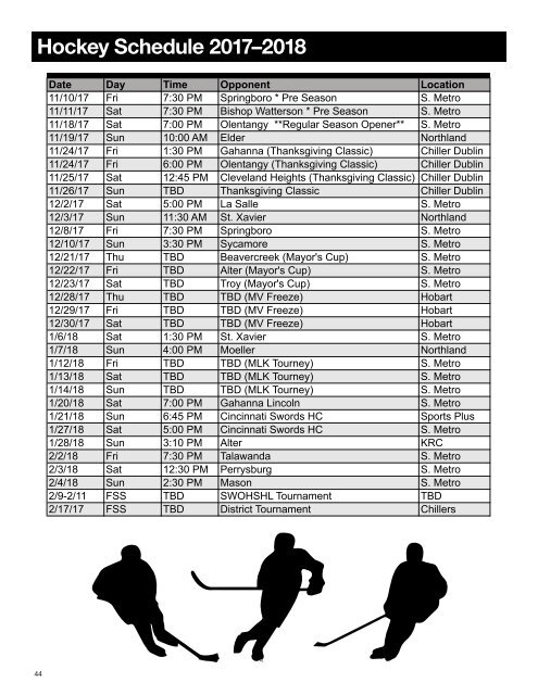 2018 Centerville Winter Program