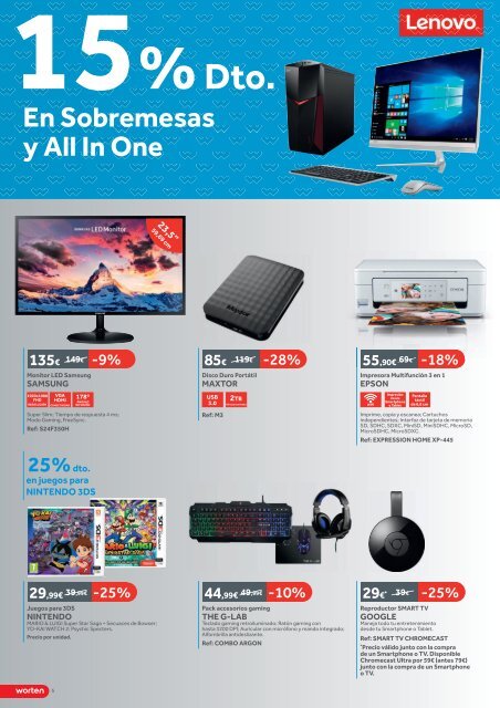 Worten Oferta vigente del 22 al 31 de enero 2018