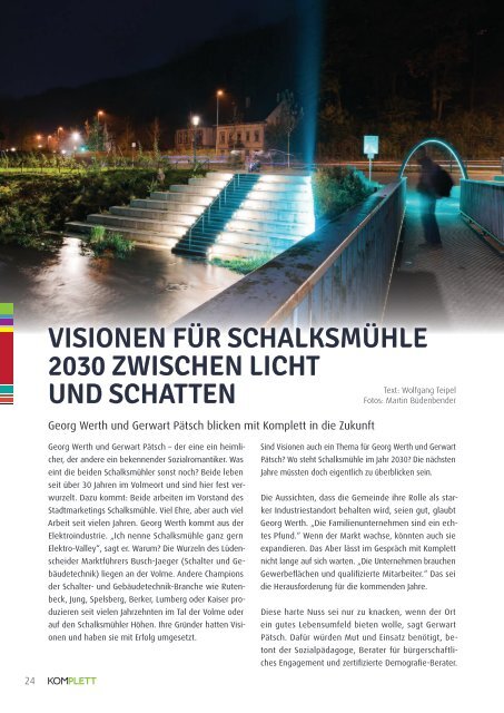 Komplett. Das Sauerlandmagazin. Zwischen Volme und Lister. Ausgabe Winter 2017/2018
