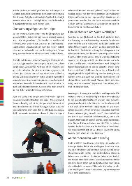 Komplett. Das Sauerlandmagazin. Zwischen Volme und Lister. Ausgabe Winter 2017/2018