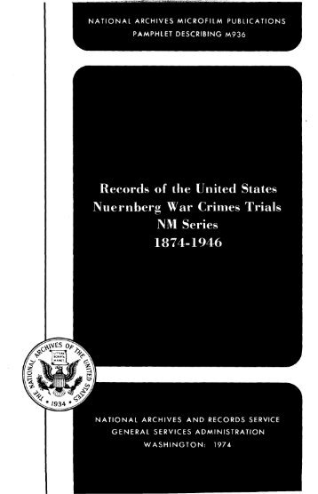 M936 - National Archives and Records Administration