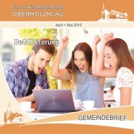 Gemeindebrief Ev.-Ref. Kirchengemeinde Oberholzklau April-Mai 2016 - Online-Version