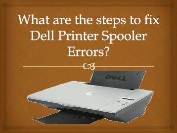 What are the steps to fix Dell Printer Spooler Errors?