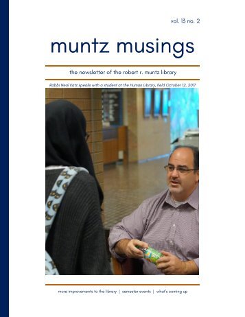 Muntz Musings Spring 2018