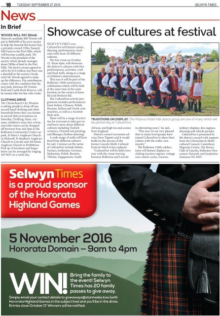 Selwyn Times: September 27, 2016